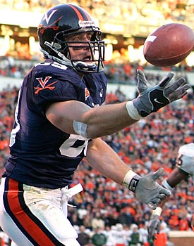 Before he won titles as a Steeler, Heath Miller starred in the ACC at Virginia. (Getty Images)