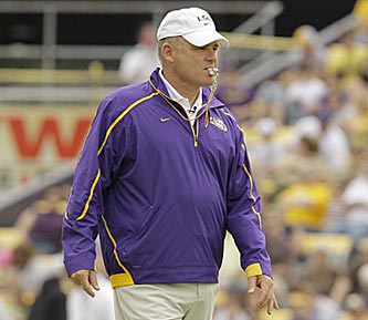 What will Les Miles have up his sleeve in LSU's spring game? (US Presswire)