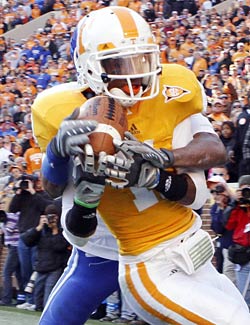 Justin Hunter could become a real force for the Vols receiving corps. (US Presswire)