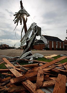 Tornadoes left swaths of Tuscaloosa and the South in ruins. (Getty Images)