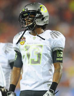 Harris starred last season with six interceptions and a school-record four punt return TDs. (US Presswire)
