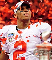 Terrelle Pryor's final game will not be recalled for OSU's victory. (US Presswire)