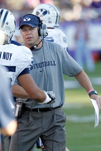 This fall Bronco Mendenhall enters his seventh season coaching BYU, with the team still seeking its first BCS bid. (Getty Images)