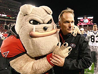 If Georgia stumbles in September, Mark Richt and the Bulldogs might have to part ways. (Getty Images)