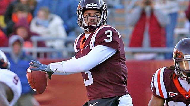 With Tyrod Taylor off to the NFL, Logan Thomas takes over under center for the Hokies. (US Presswire)