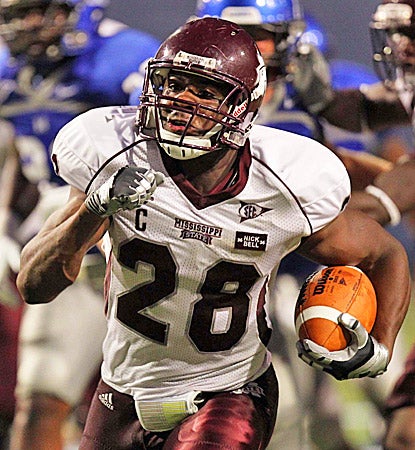 Vick Ballard rushes for 166 yards and three touchdowns on just 10 carries. (US Presswire)