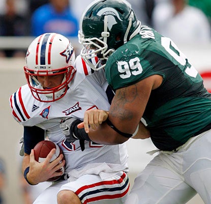 Michigan State DT Jerel Worthy on the Spartans' performance: 'I think today we played our best game.'  (AP)