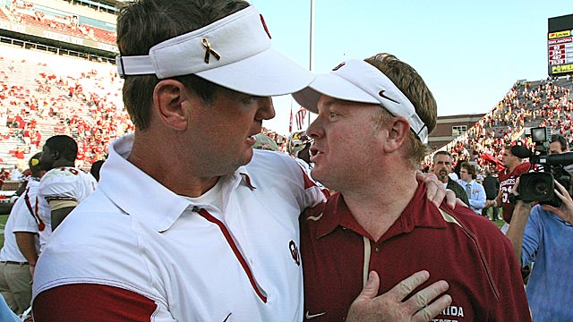 Bob Stoops says hanging 47 points on his brother Mark's Seminoles was a 'miserable experience.' (US Presswire)