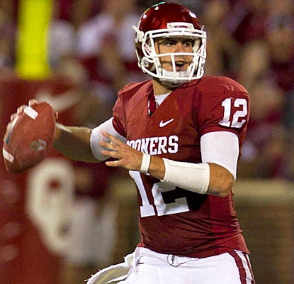 Landry Jones fires a pass downfield in the first quarter against the Tigers. (US Presswire)