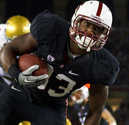 Stanford's Stepfan Taylor picks up 112 yards and a pair of touchdowns on 17 carries against UCLA. (US Presswire)