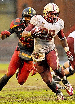 Know this guy? BC's Rolandan Finch rolls up 243 yards vs. Maryland. (US Presswire)
