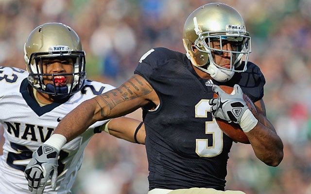 Michael Floyd is one of the Irish's best players and just happens to be a Charlie Weis recruit. (Getty Images)