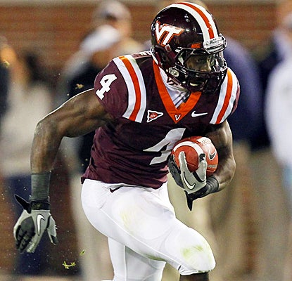 Virginia Tech's David Wilson rushes for a career-high 175 yards on 23 carries against Georgia Tech. (US Presswire)
