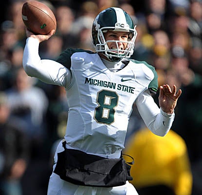 QB Kirk Cousins reaches 8,000 career passing yards at Iowa as the No. 13 Spartans roll. (Getty Images)