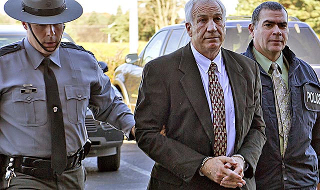 Ex-Penn State assistant Jerry Sandusky claims he is innocent of the child sex abuse charges he faces. (AP)