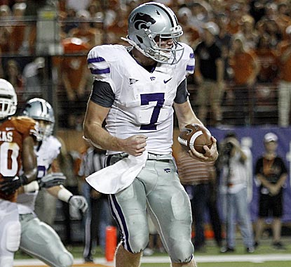 K-State's Collin Klein is just two TDs short of Ricky Williams' Big 12 single-season record of 27. (AP)