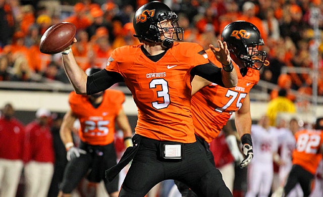 Brandon Weeden and OSU lit up the Sooners, but it wasn't enough to change voters' minds. (US Presswire)