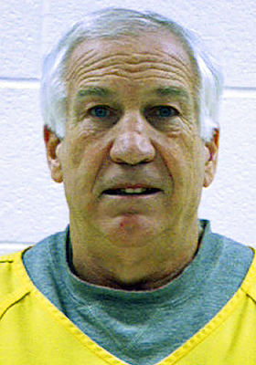 Jerry Sandusky was silent at his hearing before being booked on new sex abuse charges. (AP)