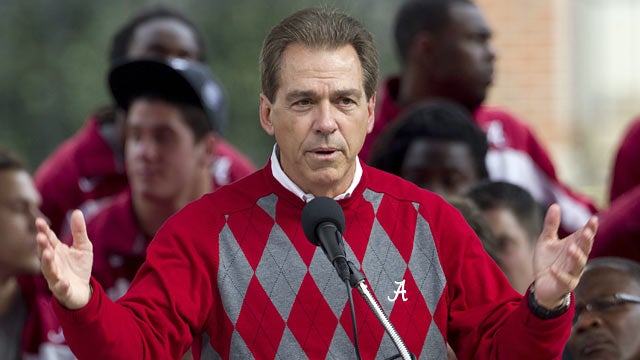 Saban: 'We knew exactly pretty much what we were gonna get. We didn't really have any surprises.' (AP)