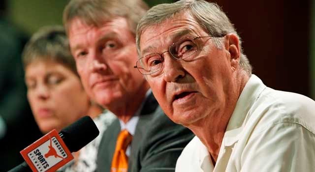 DeLoss Dodds, a playoff advocate, gets in some digs at Big Ten counterpart Jim Delany. (Getty Images)