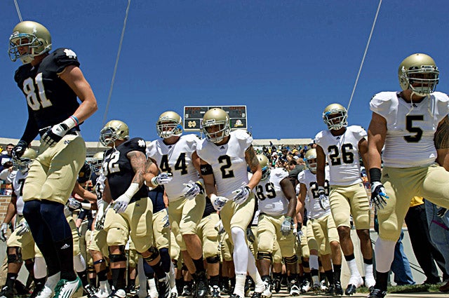 If it's the conference-only model, there would have to be a way Notre Dame could qualify. (US Presswire)