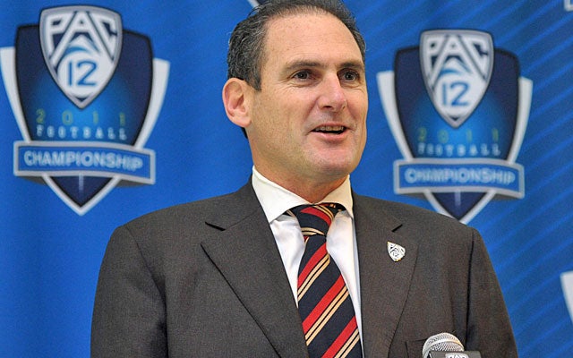 Commissioner Larry Scott says the Pac-12 wants to stay flexible with football scheduling. (US Presswire)