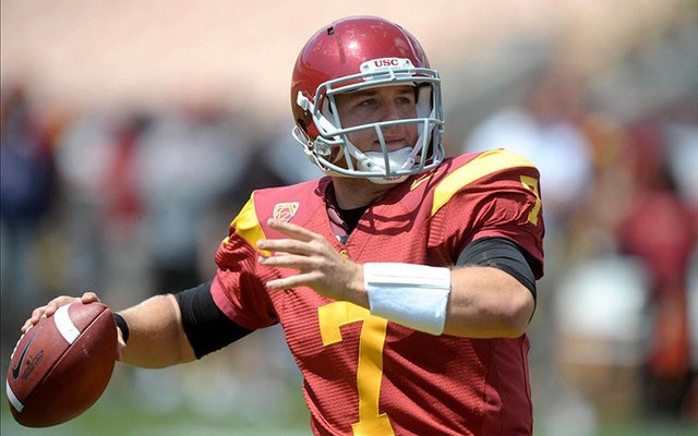 Matt Barkley will have plenty of marquee games to impress voters. (U.S. Presswire) 