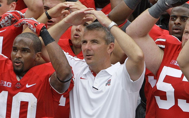 'The alma mater, the fight song ... that was a special moment,' Meyer says about the postgame celebration. (AP)