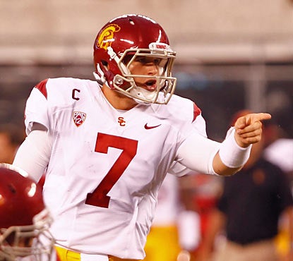 Matt Barkley matches a school record with six touchdowns, including three in the final quarter to put away Syracuse.  (US Presswire)