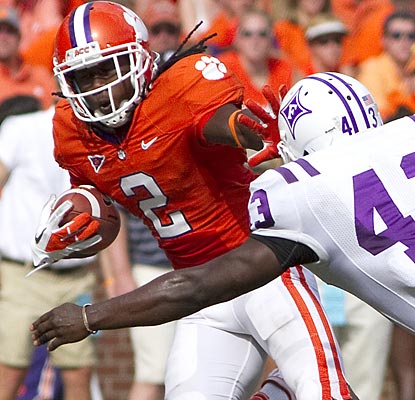 Sammy Watkins catches four passes for 52 yards and rushes once -- for a 58-yard TD -- in his first game of the season.  (US Presswire)