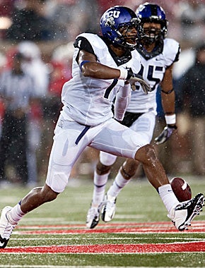 A miserable offensive day didn't stop TCU's D, which picked SMU five times to help get a win. (Getty Images)