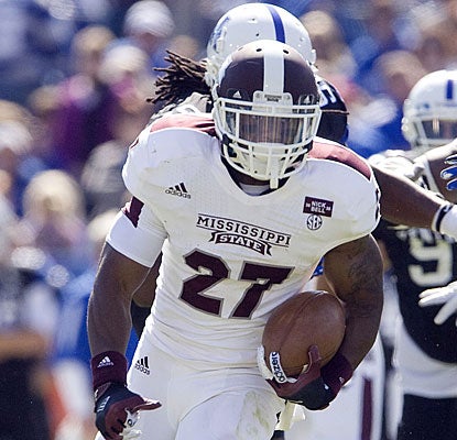 LaDarius Perkins turns 25 rushing attempts into 110 yards, including one for a 31-yard touchdown.  (US Presswire)