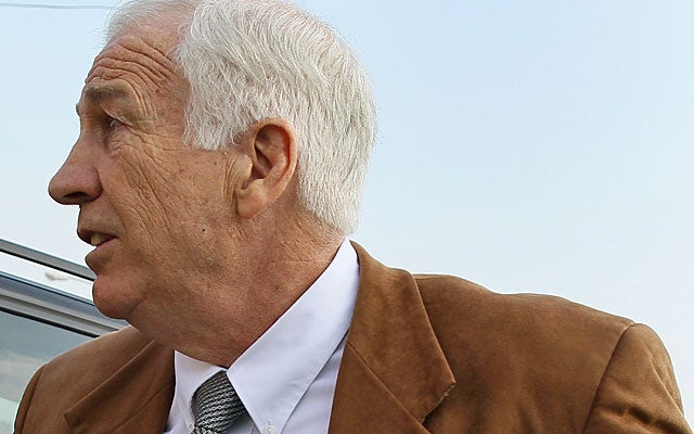 Former Penn State assistant coach Jerry Sandusky will be sentenced Tuesday. (Getty Images)