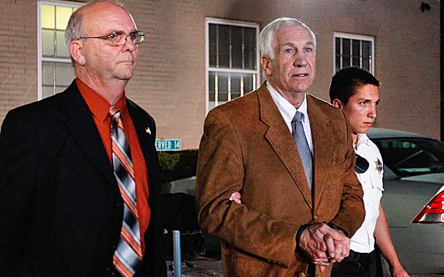Jerry Sandusky was sentenced to at least 30 years in prison. (Getty Images)