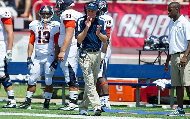 Larry Coker coached UTSA to its first WAC win last week over New Mexico State. (Getty Images)