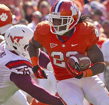 Andre Ellington adds a 12-yard touchdown run as Clemson secures its 11th consecutive home victory.  (US Presswire)