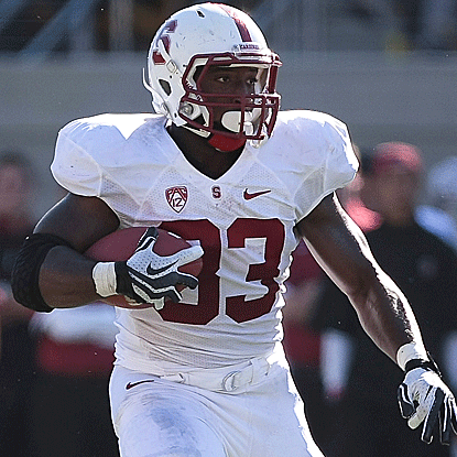 Stepfan Taylor runs for a career-high 189 yards and scores a touchdown in Stanford's blowout win against California.  (US Presswire)
