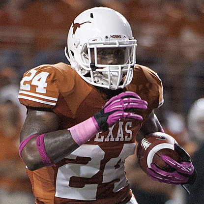 Joe Bergeron runs for five touchdowns, one shy of Ricky Williams' school record, in Texas' victory over Baylor. (US Presswire)
