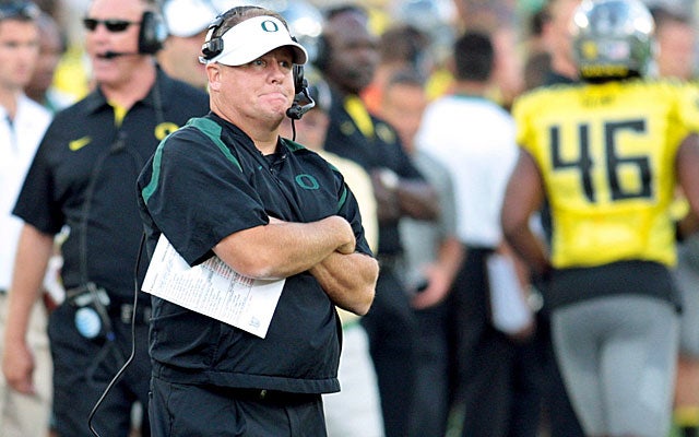Chip Kelly and Oregon are coming off their biggest win of the season. (US Presswire)