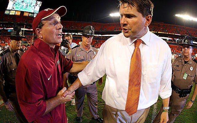 Now ineligible, Al Golden's Canes have no shot to play Jimbo Fisher's Noles for the ACC title. (Getty Images)