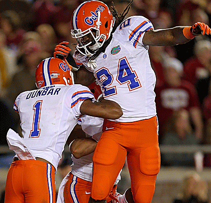 Florida rattles off 24 straight points against Florida State, turning a close game into a lopsided affair.  (Getty Images)