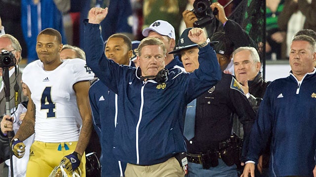 Brian Kelly: 'Our guys have incredible resolve regardless of the circumstances ...' (US Presswire)