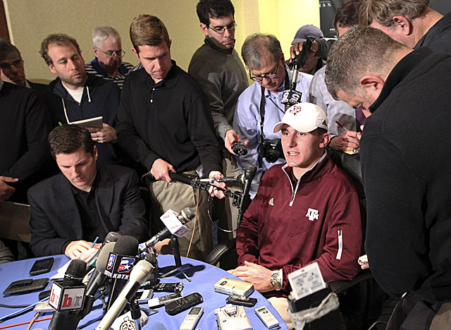 Johnny Manziel is vying to become the first freshman to win the Heisman Trophy. (AP)