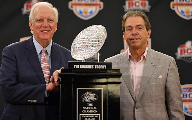 Mal Moore brought Nick Saban to Alabama, helping the Crimson Tide win three BCS national titles. (Getty Images)
