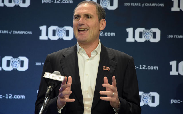 The Pac-12 and commissioner Larry Scott could lead the way to athletes getting paid off their name. (USATSI)