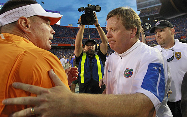 Jim McElwain's Gators are 4-0 after a thrilling comeback victory over Butch Jones and Tennessee. (USATSI)