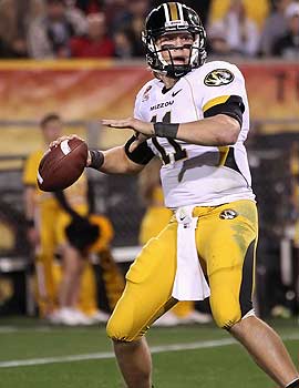 Missouri QB Blaine Gabbert is at the top of most NFL team draft boards. (Getty Images)