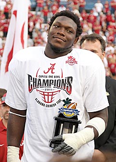Courtney Upshaw ended last season with an MVP performance against Michigan State in the Capital One Bowl. (Getty Images)