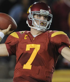 Matt Barkley impresses scouts with his touchdowns-to-interceptions ratio and leadership capabilities. (Getty Images)