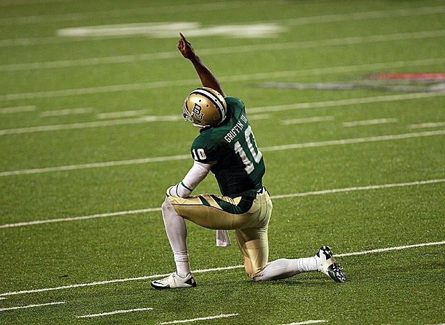 Griffin III could be the '12 draft dark horse.  He made a lot of believers after beating OKU. (Getty Images)